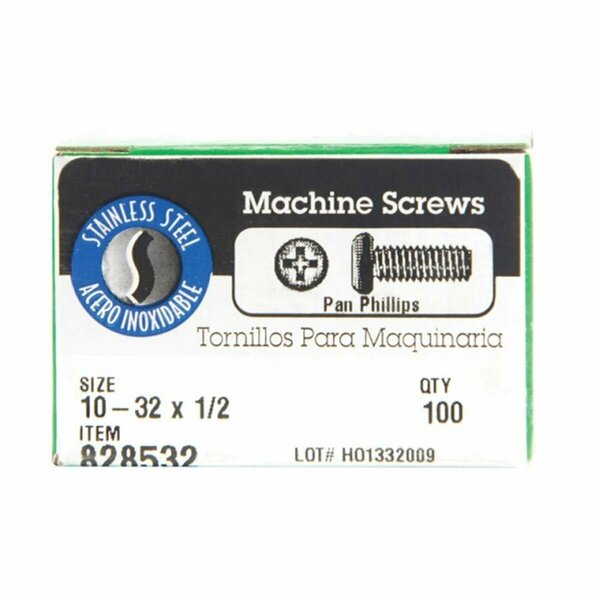 Homecare Products 828532 10-24 x 0.5 in. Phillips Pan Head Stainless Steel Machine Screw HO148761